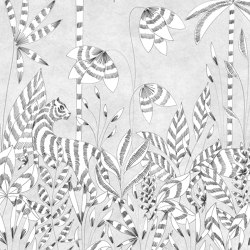 Paradis Des Tigres Grisaille | Wall coverings / wallpapers | ISIDORE LEROY