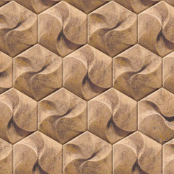 Hexagon Wood Swirls
