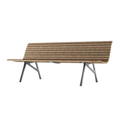 tech wood bench / M22 | without armrests | Alias