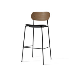 Co Bar Chair, Black Steel | Dark Stained Oak / Dakar 0842 |  | MENU