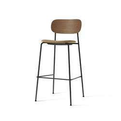 Co Bar Chair, Black Steel | Dark Stained Oak / Menu Bouclé 06 | Bar stools | Audo Copenhagen