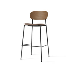Co Bar Chair, Black Steel | Dark Stained Oak / Reflect 0344 |  | MENU