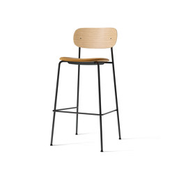Co Bar Chair, Black Steel | Natural Oak / Dakar 0250 | Bar stools | MENU