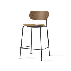 Co Counter Chair, Black Steel | Dark Stained Oak / MENU Bouclé 06 | Counter stools | Audo Copenhagen