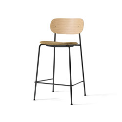 Co Counter Chair, Black Steel | Natural Oak / MENU Bouclé 06 | Counter stools | Audo Copenhagen