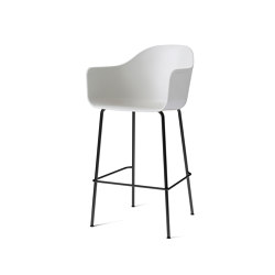 Harbour Bar Chair | Black Steel, Light Grey, Plastic | Tabourets de bar | Audo Copenhagen