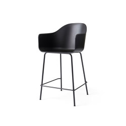 Harbour Counter Chair | Black Steel, Black Plastic |  | Audo Copenhagen
