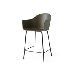 Harbour Counter Chair | Black Steel, Olive, Plastic | Counterstühle | Audo Copenhagen