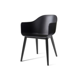 Harbour Dining Chair | Black Oak, Black Plastic |  | MENU