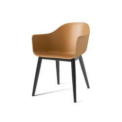 Harbour Dining Chair | Black Oak, Khaki Plastic | Chaises | Audo Copenhagen
