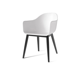 Harbour Dining Chair | Black Oak, White Plastic | Chaises | Audo Copenhagen