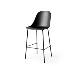 Harbour Side Bar Chair | Black Steel, Black, Plastic |  | Audo Copenhagen