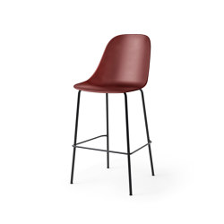 Harbour Side Bar Chair | Black Steel, Burned Red Plastic | Sgabelli bancone | Audo Copenhagen