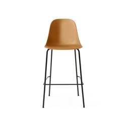 Harbour Side Bar Chair | Black Steel, Khaki Plastic | Tabourets de bar | Audo Copenhagen