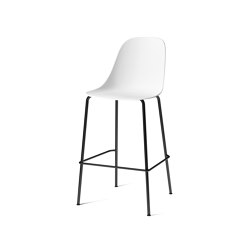 Harbour Side Bar Chair | Black Steel, Light Grey Plastic | Taburetes de bar | Audo Copenhagen