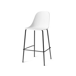 Harbour Side Bar Chair | Black Steel, White Plastic | Bar stools | Audo Copenhagen