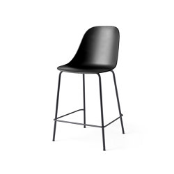 Harbour Side Counter Chair | Black Steel, Black Plastic | Seating | MENU