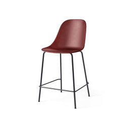 Harbour Side Counter Chair | Black Steel, Burned Red, Plastic | Sillas de trabajo altas | Audo Copenhagen