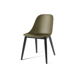 Harbour Side Dining Chair | Black Oak, Olive Plastic | Chaises | Audo Copenhagen