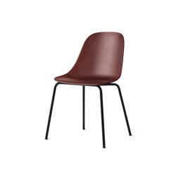 Harbour Side Dining Chair | Black Steel, Burned Red Plastic | Chaises | Audo Copenhagen