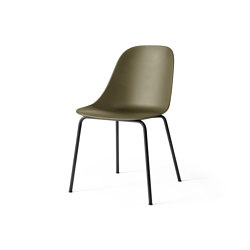 Harbour Side Dining Chair | Black Steel, Olive Plastic | Chaises | Audo Copenhagen