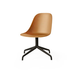 Harbour Side Dining Chair, Star Base W.Swivel | Black Aluminium, Khaki Plastic | Sillas | Audo Copenhagen