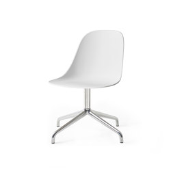 Harbour Side Dining Chair, Star Base W.Swivel | Polished Aluminium, Light Grey Plastic | Stühle | Audo Copenhagen