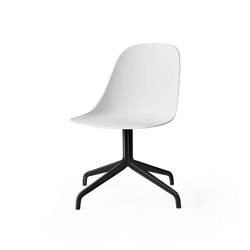 Harbour Side Dining Chair, Star Base W.Swivel W. Return | Black Aluminium, Light Grey Plastic | Sedie | Audo Copenhagen