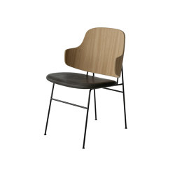 The Penguin Dining Chair, Black Steel | Natural Oak / Dakar 0842 | Sedie | Audo Copenhagen