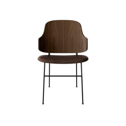 The Penguin Dining Chair, Black Steel | Walnut / Dakar 0329 | Chairs | Audo Copenhagen