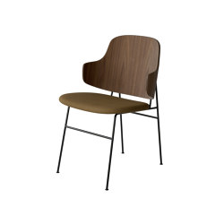 The Penguin Dining Chair, Black Steel | Walnut / Re-Wool 448 | Sillas | Audo Copenhagen
