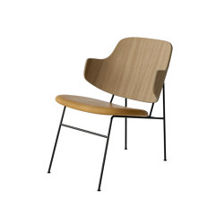 The Penguin Lounge Chair, Black Steel | Natural Oak / Dakar 0250 | Armchairs | Audo Copenhagen