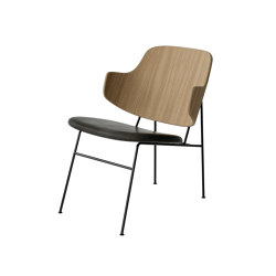 The Penguin Lounge Chair, Black Steel | Natural Oak / Dakar 0842 | Armchairs | Audo Copenhagen