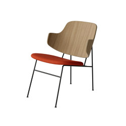 The Penguin Lounge Chair, Black Steel | Natural Oak / Hallingdal 600 | Fauteuils | Audo Copenhagen