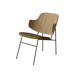 The Penguin Lounge Chair, Black Steel | Natural Oak / Re-Wool 448 | Fauteuils | Audo Copenhagen