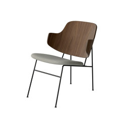 The Penguin Lounge Chair, Black Steel | Walnut / Re-Wool 218 | Sessel | Audo Copenhagen