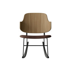 The Penguin Rocking Chair, Black Steel | Natural Oak / Solid Black Ash Rocker / Dakar 0329 | Sillones | Audo Copenhagen
