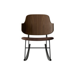 The Penguin Rocking Chair, Black Steel | Walnut / Solid Black Ash Rocker / Dakar 0329 | Poltrone | Audo Copenhagen