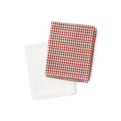 Troides Tea Towel, 40 X 67 | Burnt Sienna / White, 2-pack