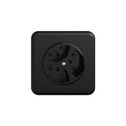 STANDARDdue triple socket typ 13 black | Swiss sockets | Feller