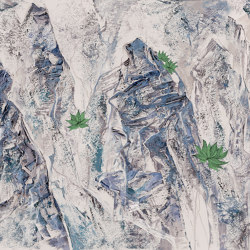 Breathing texture | Rare mountain flowers_pastel blue | Wall coverings / wallpapers | Walls beyond