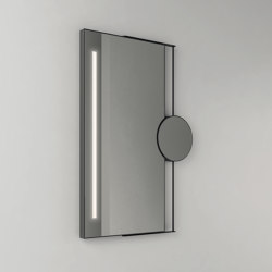 Ray - rectangular steel framed mirror with LED light | Bath mirrors | NIC Design