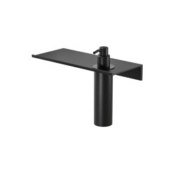 Leev | Bathroom shelf 40 cm with soap dispenser 200 ml Black | Bathroom accessories | Geesa