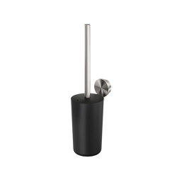 Opal Brushed stainless steel | Toilet brush and holder Brushed stainless steel | Toilet brush holders | Geesa