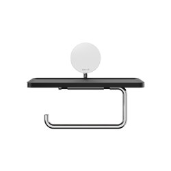Opal Chrome ABS | Toilet roll holder with shelf ABS Chrome | Bathroom accessories | Geesa