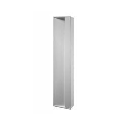 Recessed modul with glass shelves, hairdryer horder, glass shelves, pivot door with internal mirror | Spiegelschränke | Inda