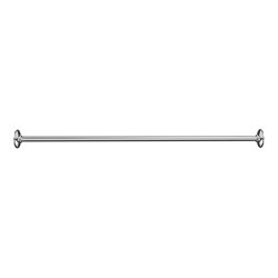 Hotellerie Brass shower rod, for corner, with 2 wall fixtures and 3 tubes Ø 2 cm, not extensible 200cm | Shower curtain rails | Inda