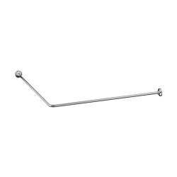 Hotellerie Brass shower rod, for corner, with 2 wall "xtures and 3 tubes Ø 2 cm, not extensible | Bathroom accessories | Inda