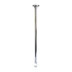 Hotellerie Support for ceiling shower rod, in brass, tube Ø 2 cm | Shower curtain rails | Inda