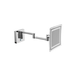 My mirror Wall magnifying mirror with double jointed arm. Touch switch on. Dimmable light color. Direct connection to the mains or with a socket | Bath mirrors | Inda